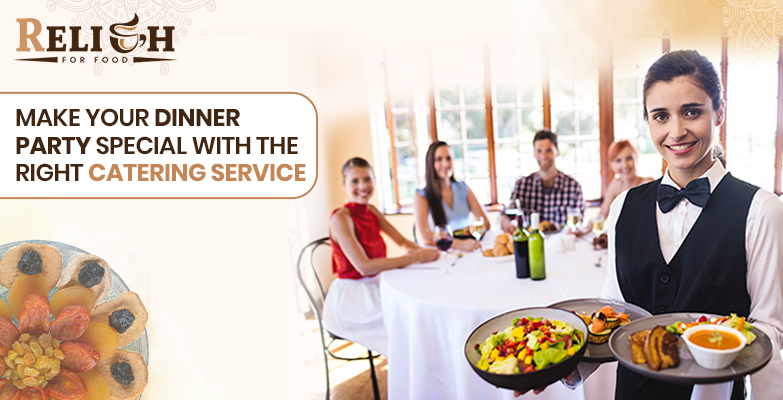 Professional catering service for a dinner party