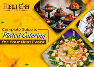 Elegant plated catering dishes for events