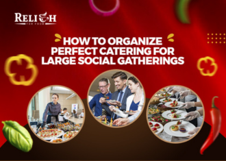 Catering setup for large social gatherings