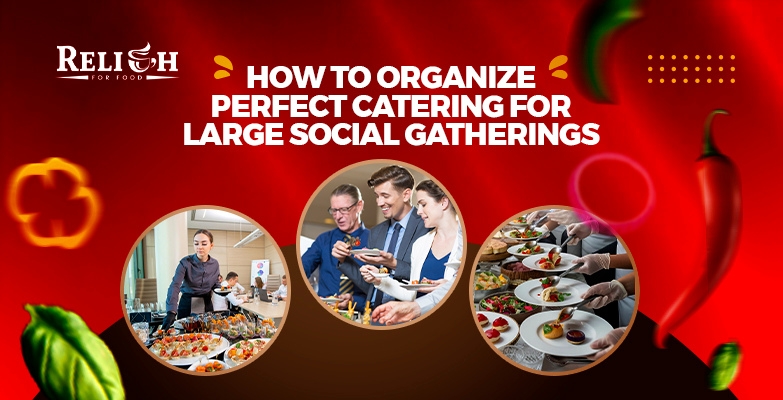 Catering setup for large social gathering events