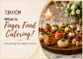 finger food catering display with beautifully presented appetizers.