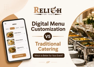 Digital menu customization and traditional catering