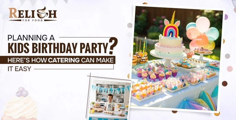 Kids birthday party catering setup